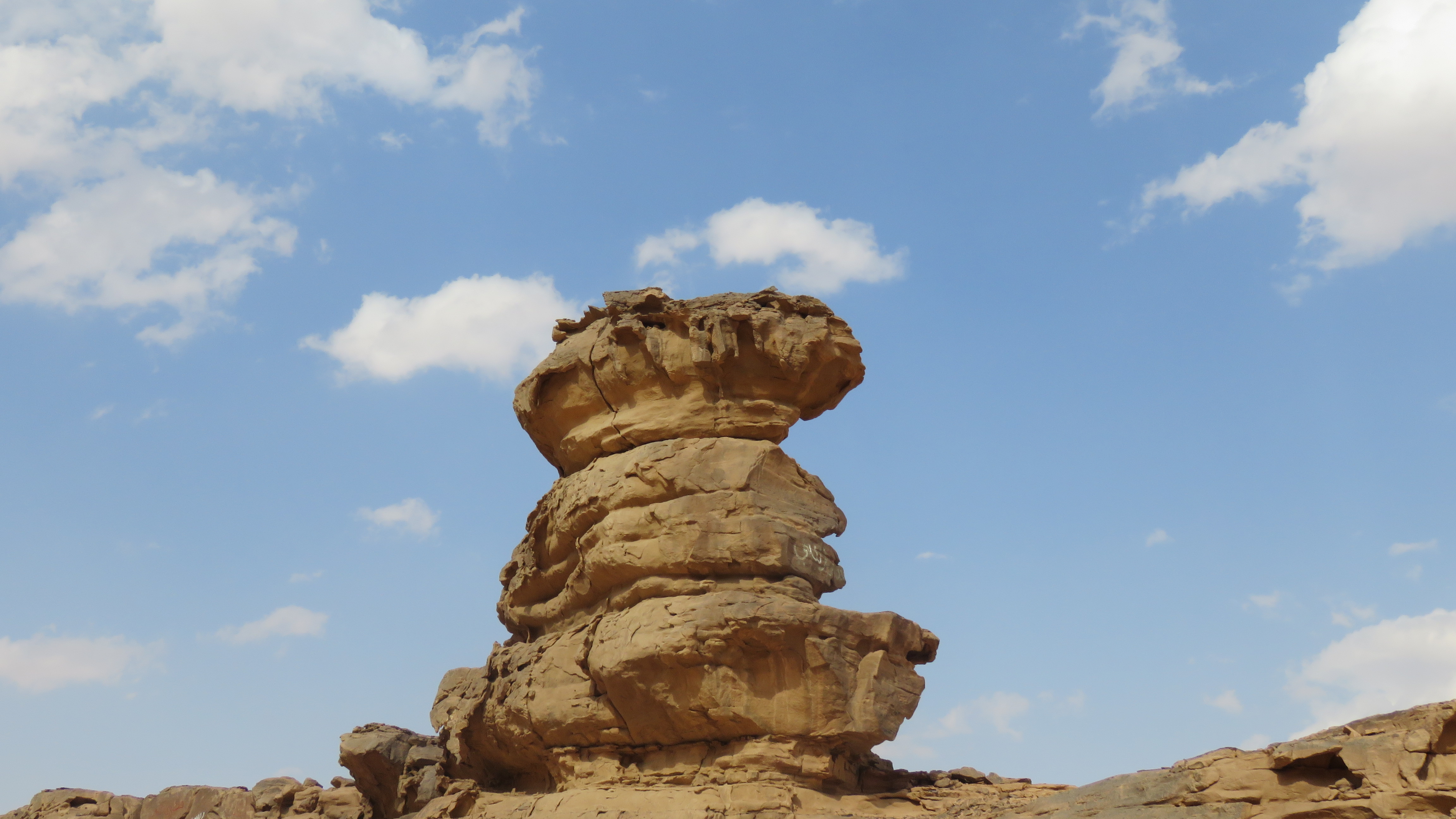 Hoodoo-like Sandstone Formation near Disi